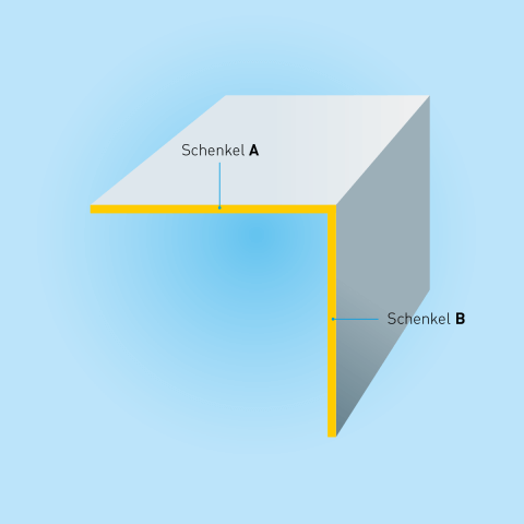 Unterblech für Mauerabdeckung (als L-Profil)